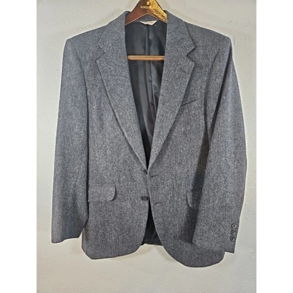 Vintage Hunt Valley Men's‎ 42R Pure Wool Tweed Jacket Coat